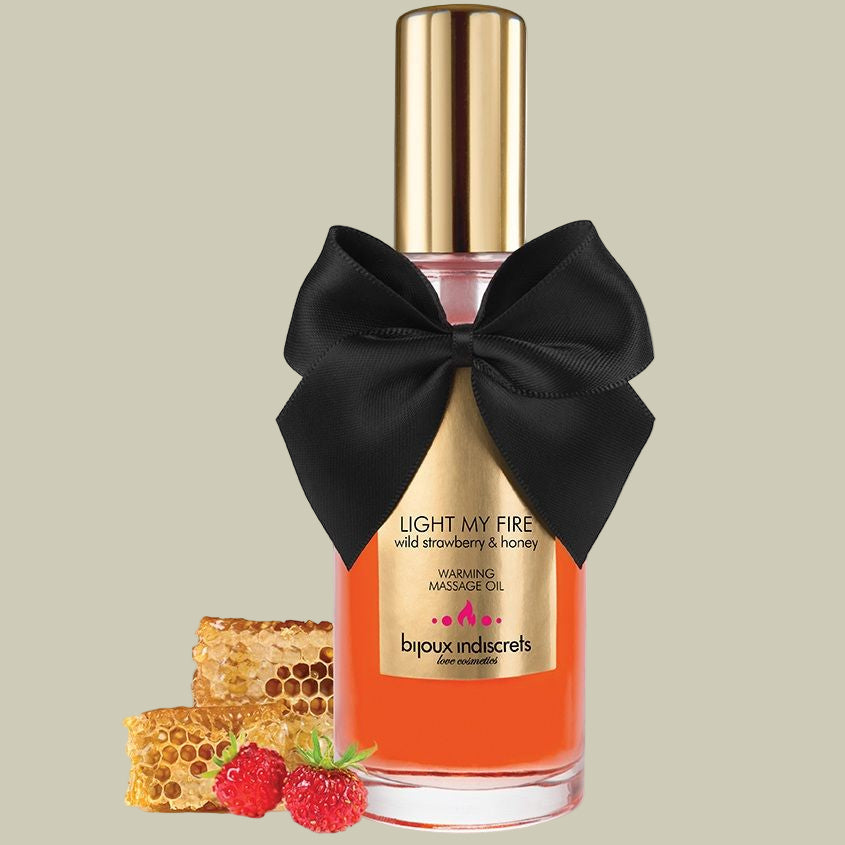 BIJOUX INDISCRETS - HUILE DE MASSAGE EFFET CHALEUR ARÔME FRAISE