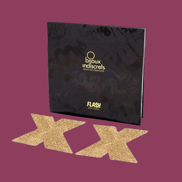 BIJOUX INDISCRETS - CACHE-TÉTONS FLASH OR