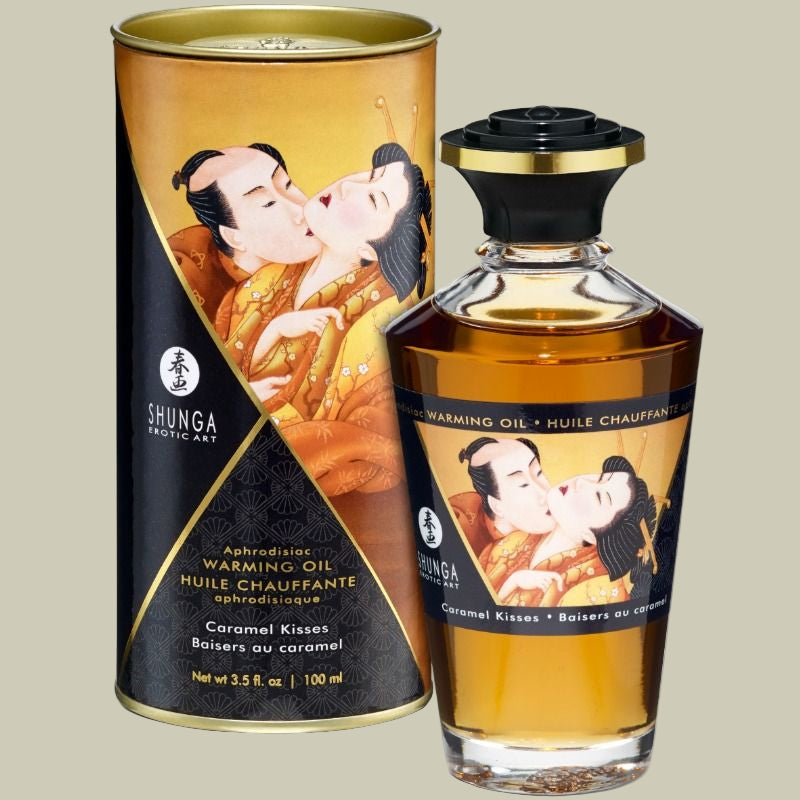 SHUNGA - HUILE DE MASSAGE À EFFET CHALEUR SAVEUR CARAMEL 100 ML