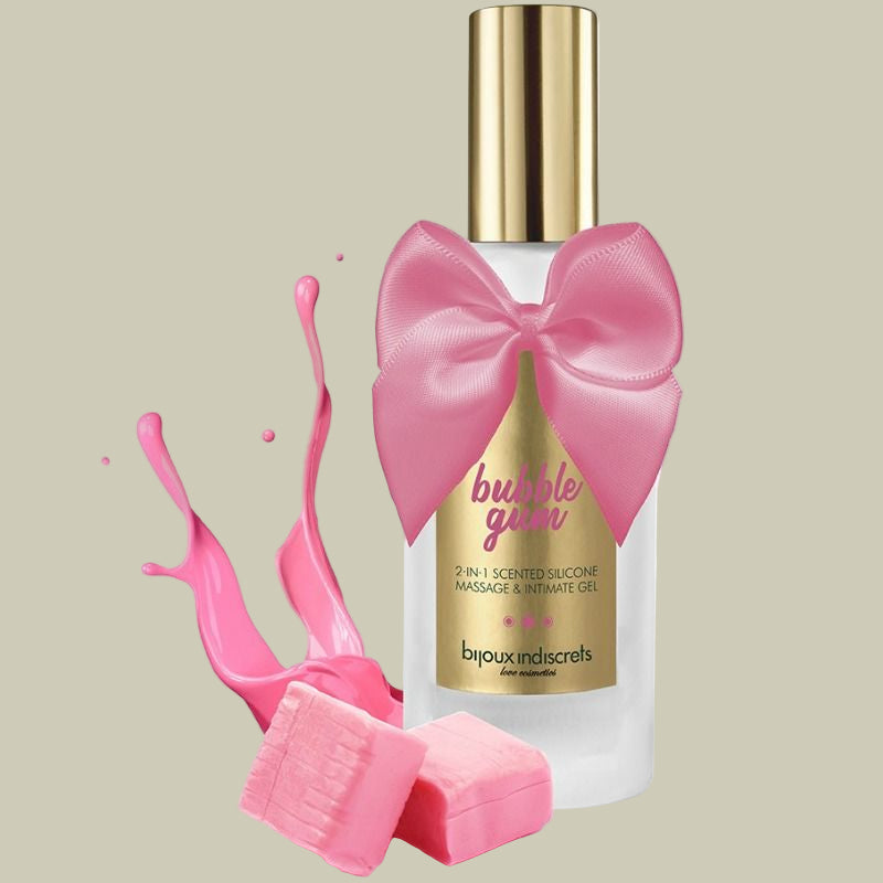 BIJOUX INDISCRETS - BUBBLE GUM GEL 2 EN 1 SILICONE GOMME FRAISE 100 ML
