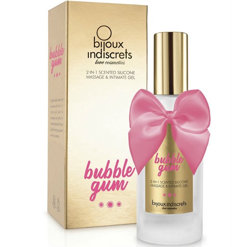 BIJOUX INDISCRETS - BUBBLE GUM GEL 2 EN 1 SILICONE GOMME FRAISE 100 ML